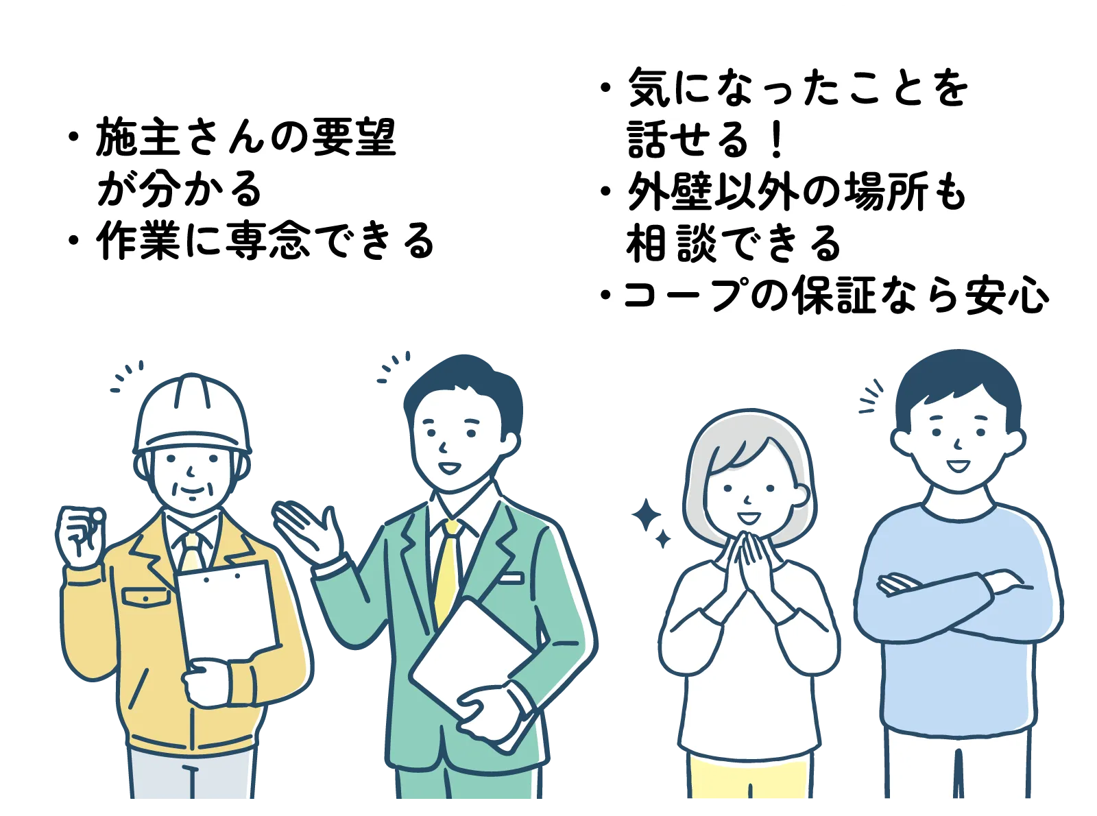 コープ住宅なら安心の図解