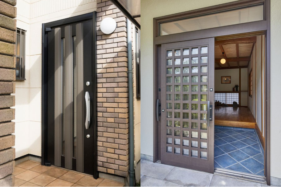 玄関にはリフォームの対象になるポイントがドアのリフォームの画像