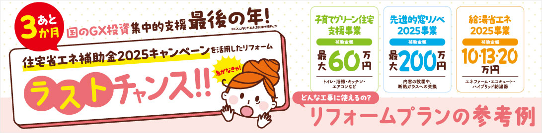 2025年省エネ補助金・リフォームプラン例