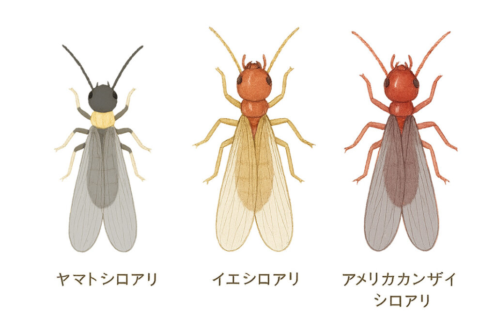 シロアリの種類や見分け方