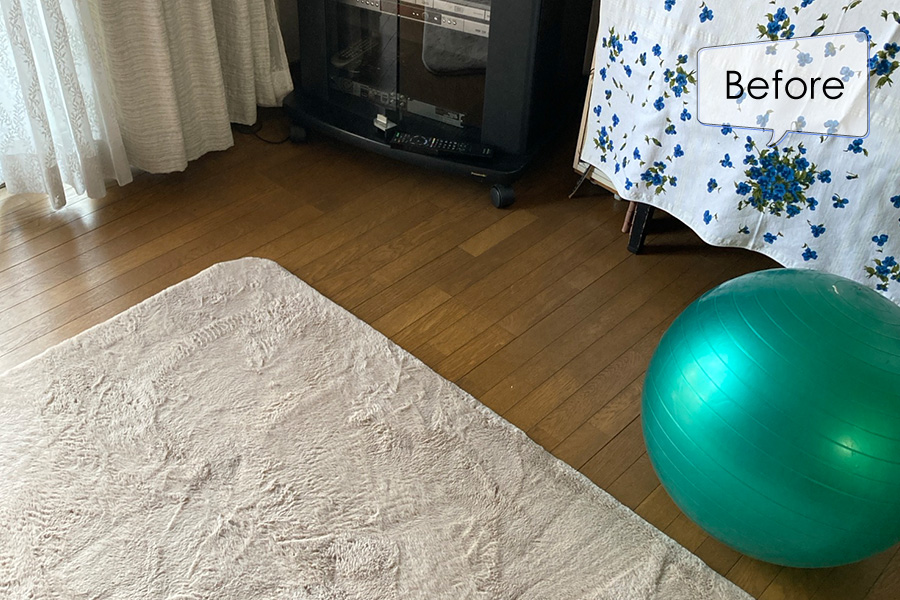 【施工前】点検口がない床の状況>