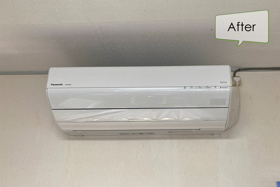 【施工後】クロスは、既設のままエアコンを交換>