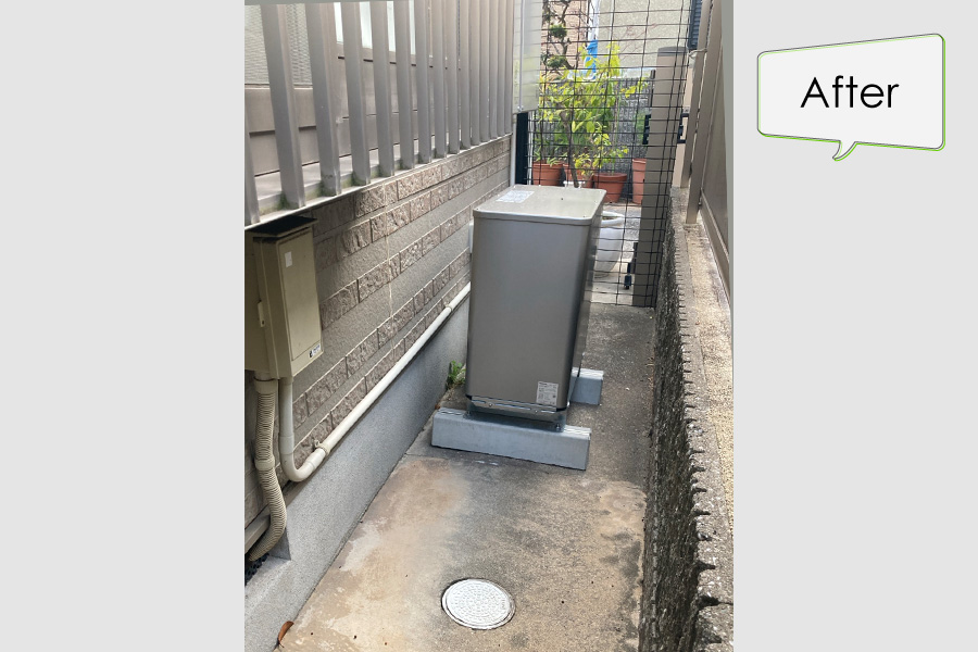 設置した外置き型蓄電池>