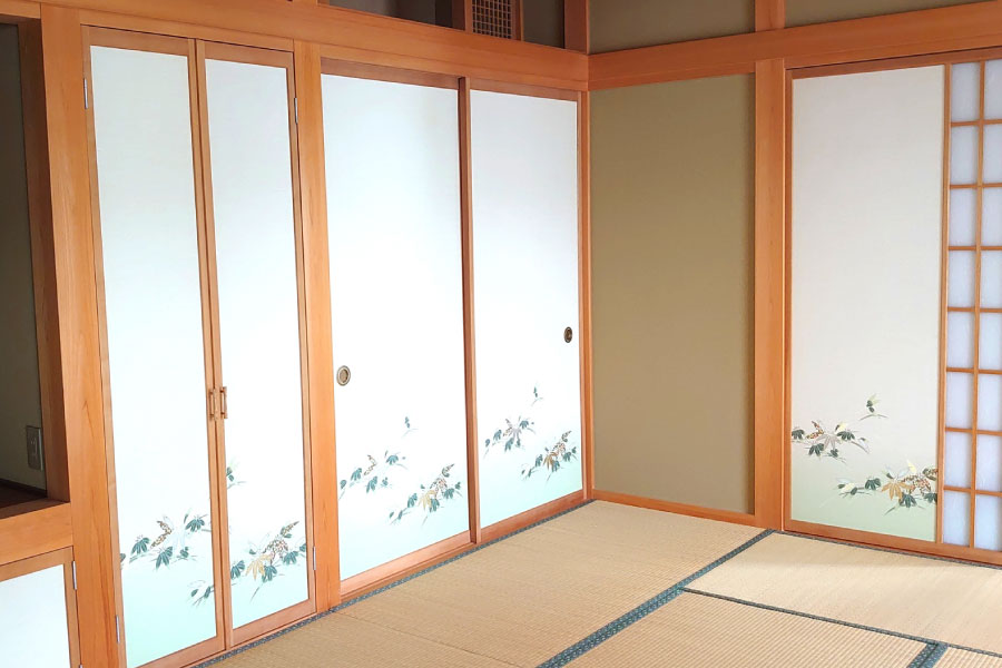 襖のリフォームは主に「襖紙の貼り替え」かふすま・障子のリフォームの画像
