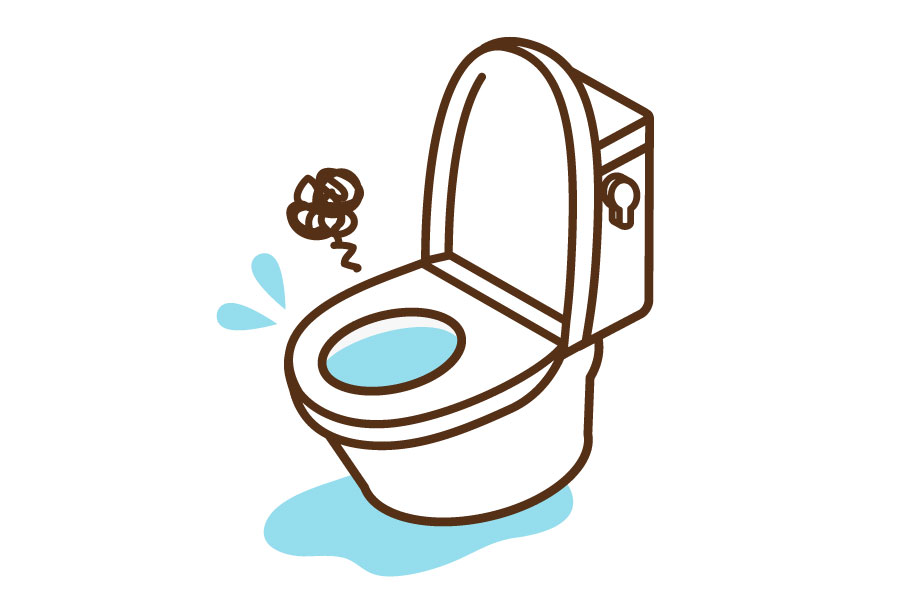 ・タンクの下や横から水が漏れる
・床が濡トイレのリフォームの画像