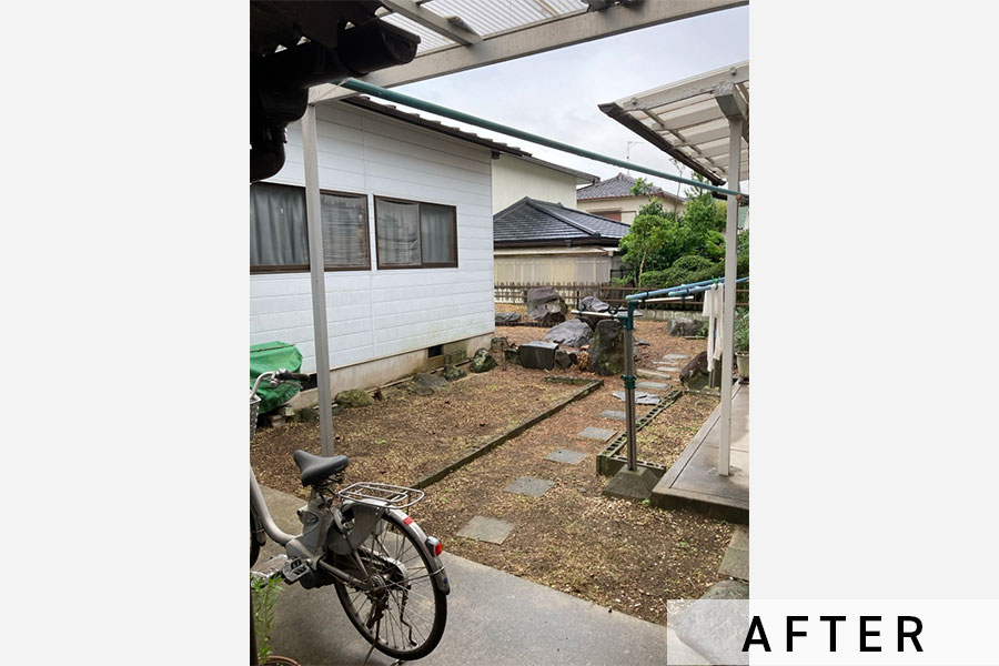 施工後のお庭>