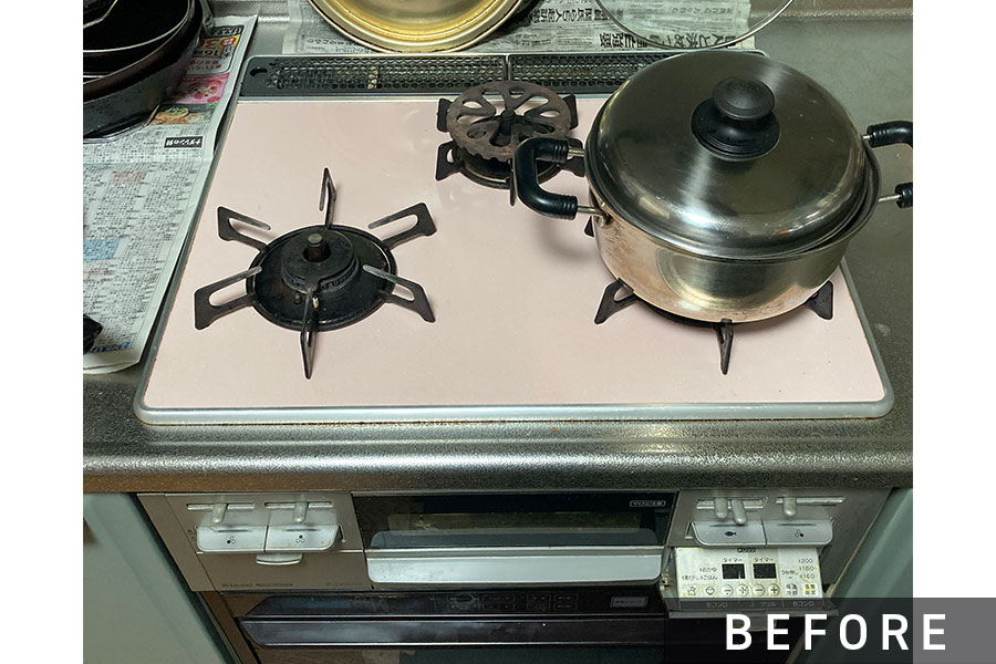 ガスコンロ施工前>