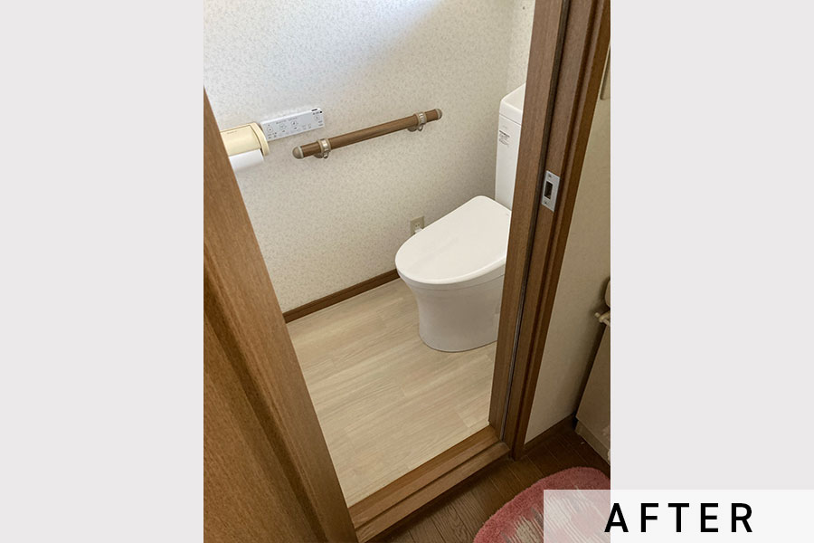 施工後のトイレ>