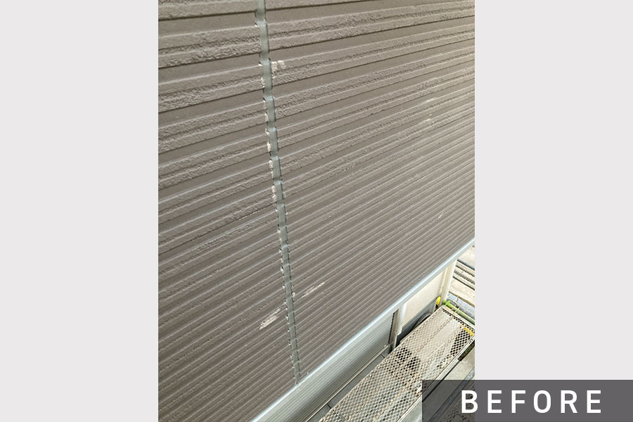 外壁の一部に欠けが見つかりました。>