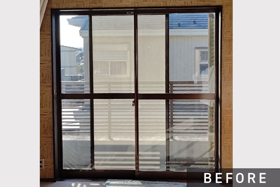 施工前の掃き出し窓>