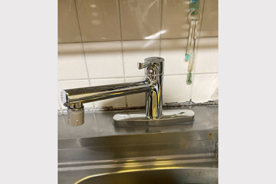 シングルレバー水栓の取替工事