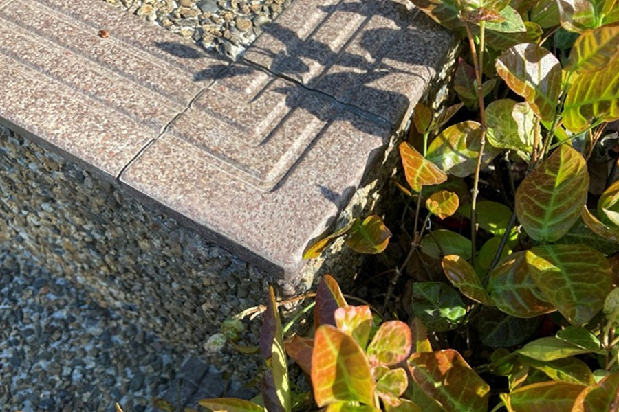 アプローチ階段用タイルのリペア工事
