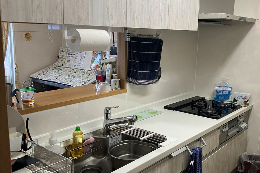 システムキッチンのリフォームとガス栓移設工事