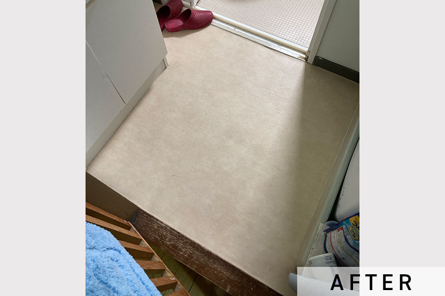 施工後のクッションフロア>
