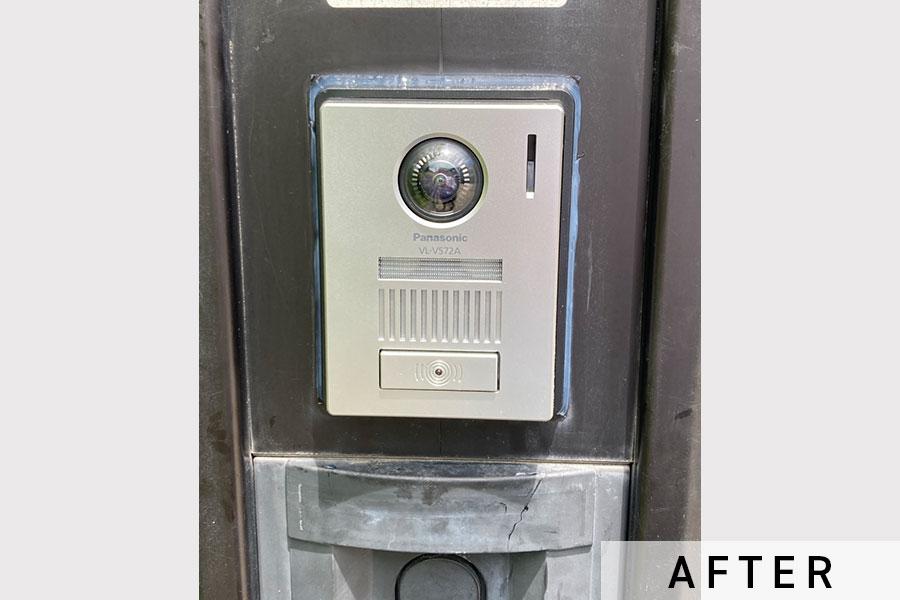 施工後・玄関子機>