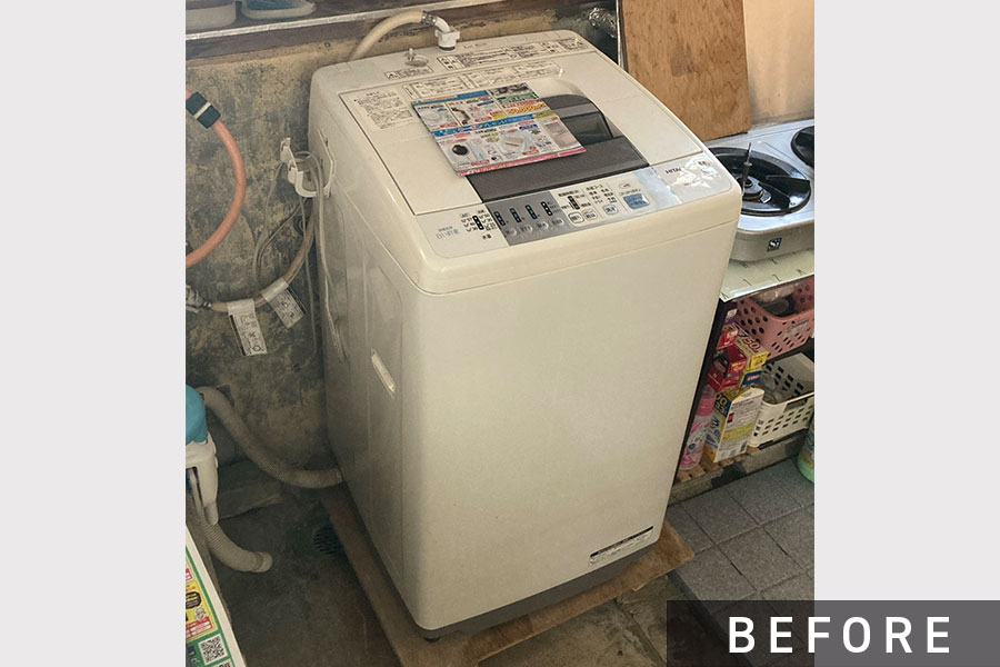 交換前の洗濯機>