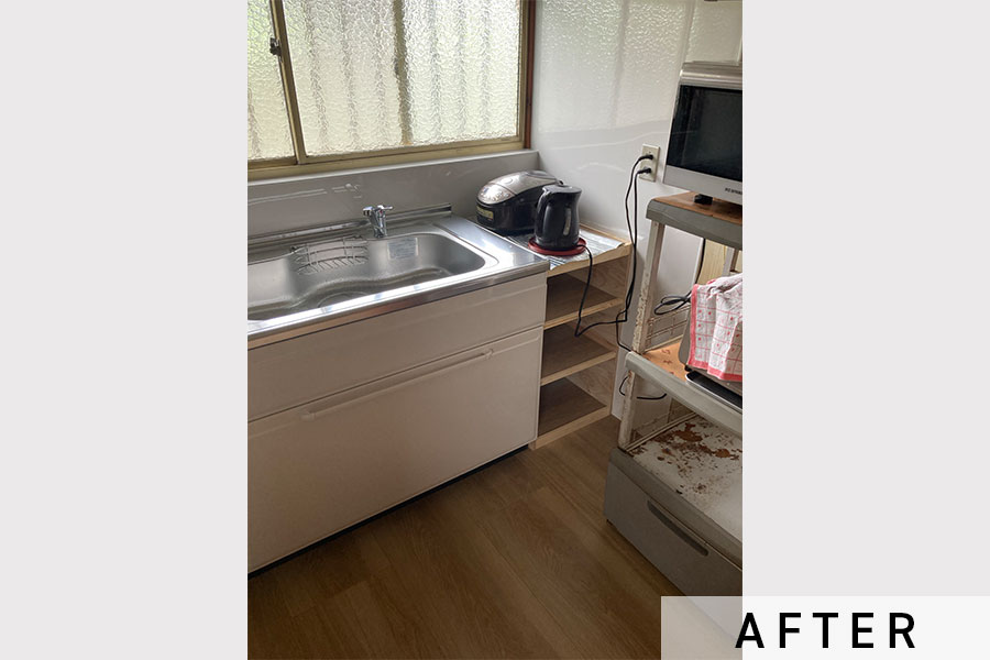 施工後のシンクまわり>