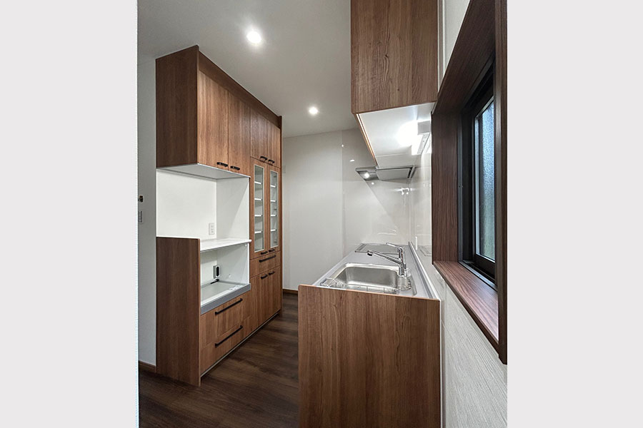 母世帯のキッチン>