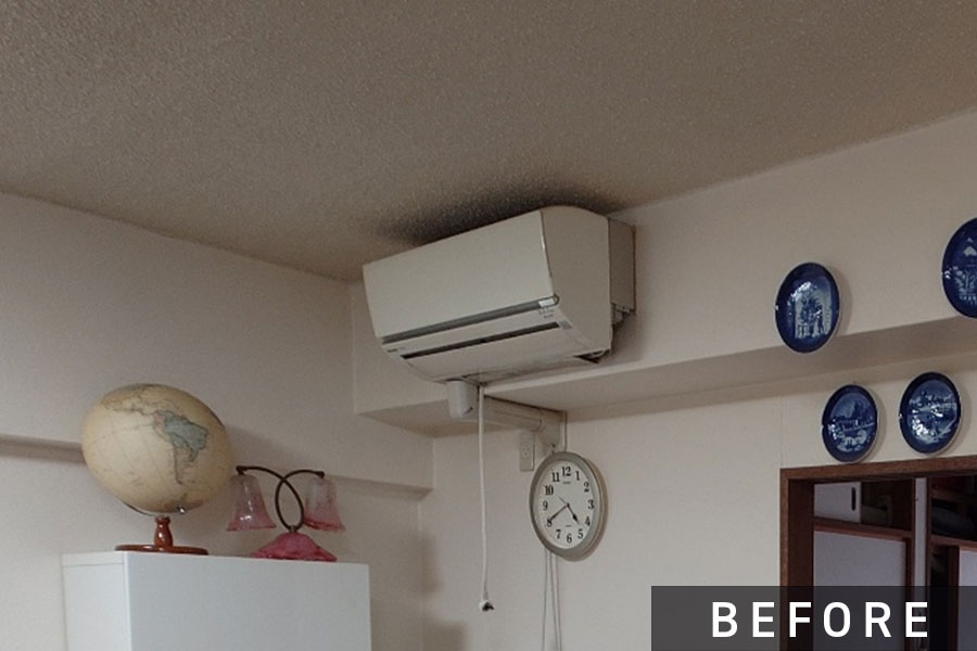 取り替え前のエアコン>