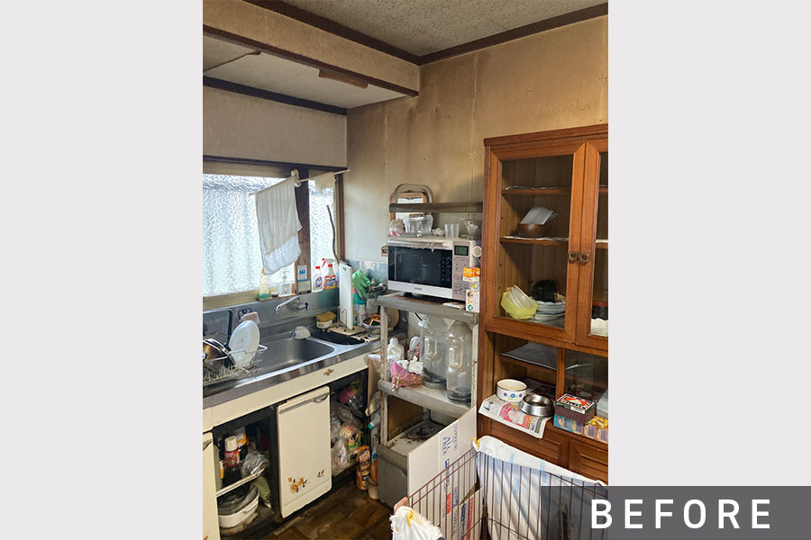 施工前のシンクまわり>