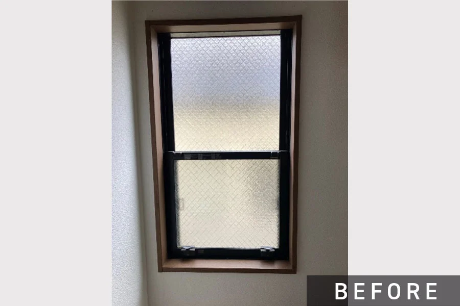 施工前の上下窓>