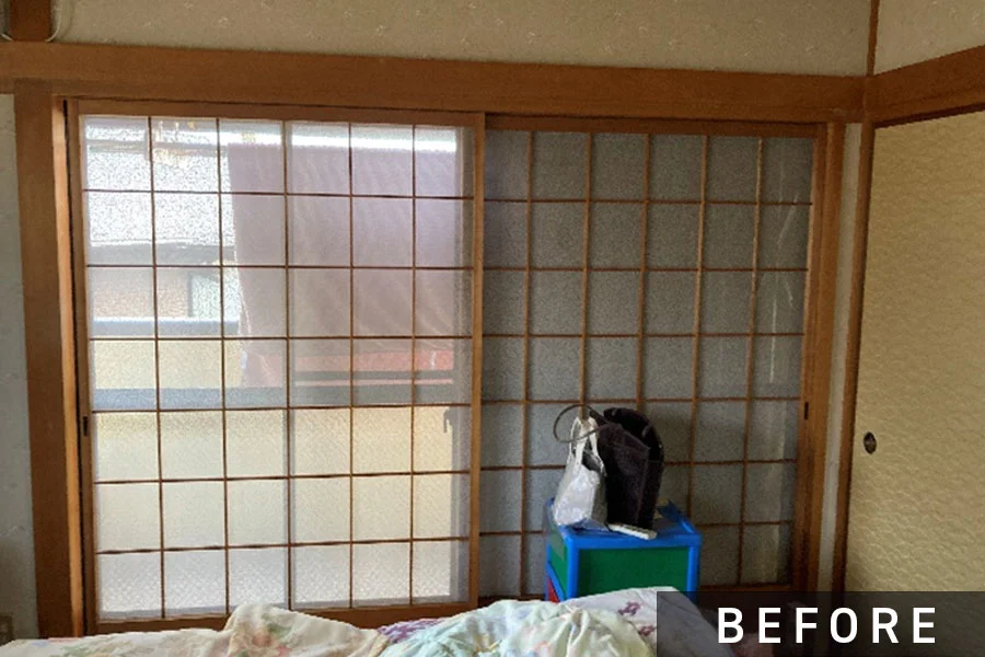 施工前の和室の障子>