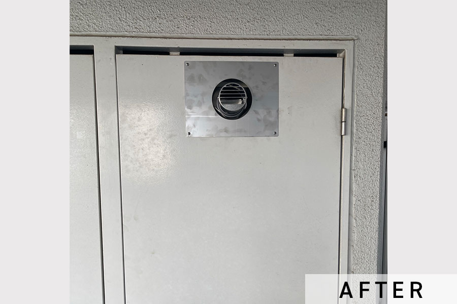 施工後の排気口位置>