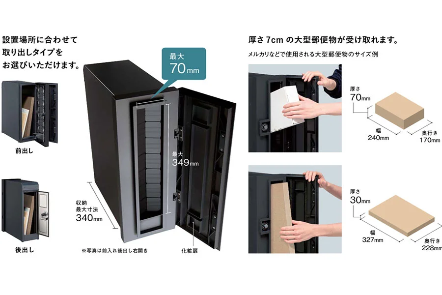 ポストは毎日使う設備です。取り出しやすいポスト・宅配ボックスのリフォームの画像
