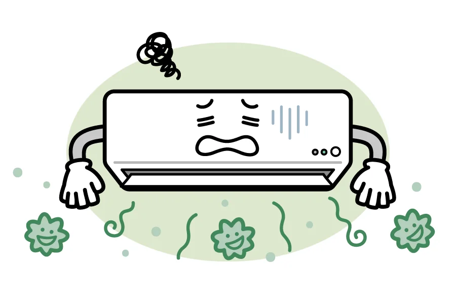 市販の消臭剤を使ったり、ご自身で解体するエアコンの試運転の画像