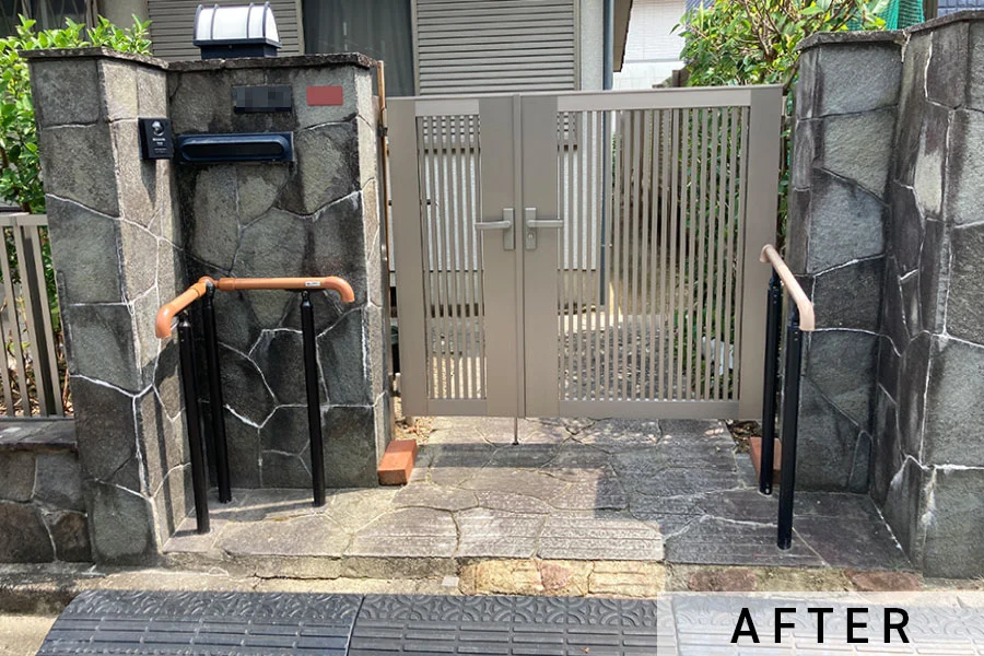 施工後門まわり>