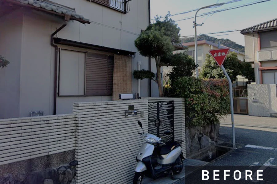 施工前の門まわり>