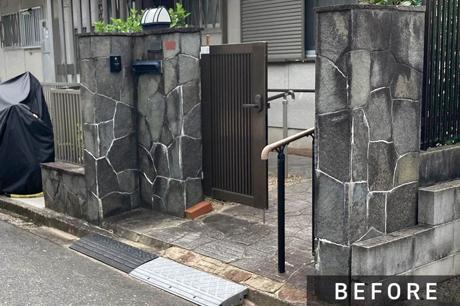 施工前門まわり>